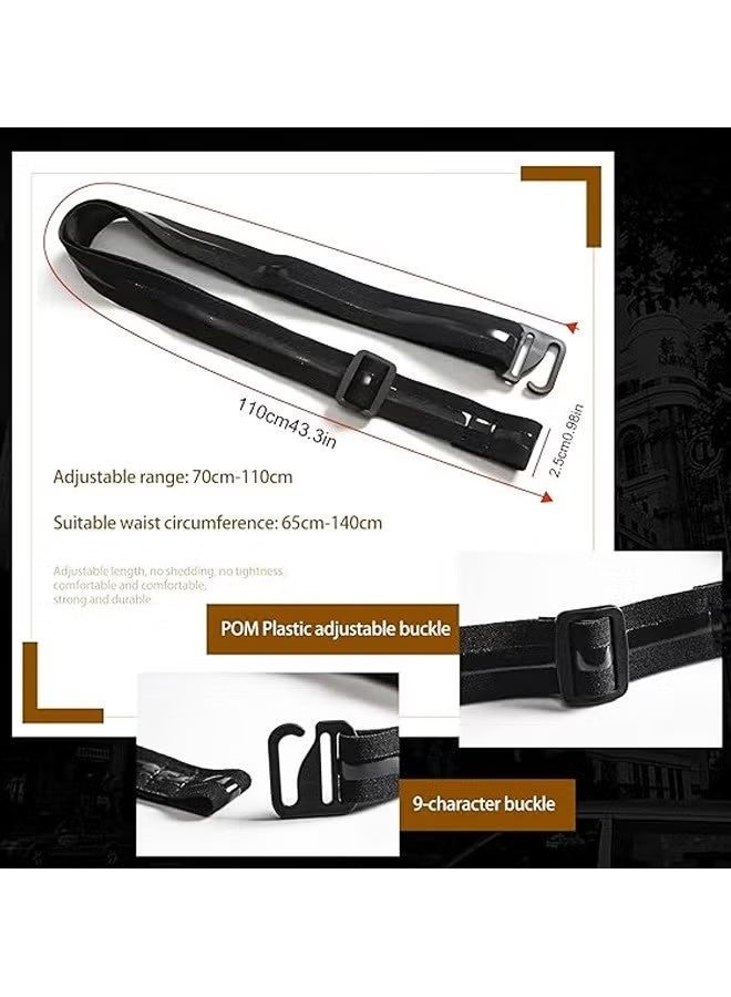 حزامان لتثبيت القمصان، يحافظان على القمصان مدسوسة داخل البنطال، مزودان بحامل مطاطي مانع للانزلاق لمظهر أنيق. - Image 4